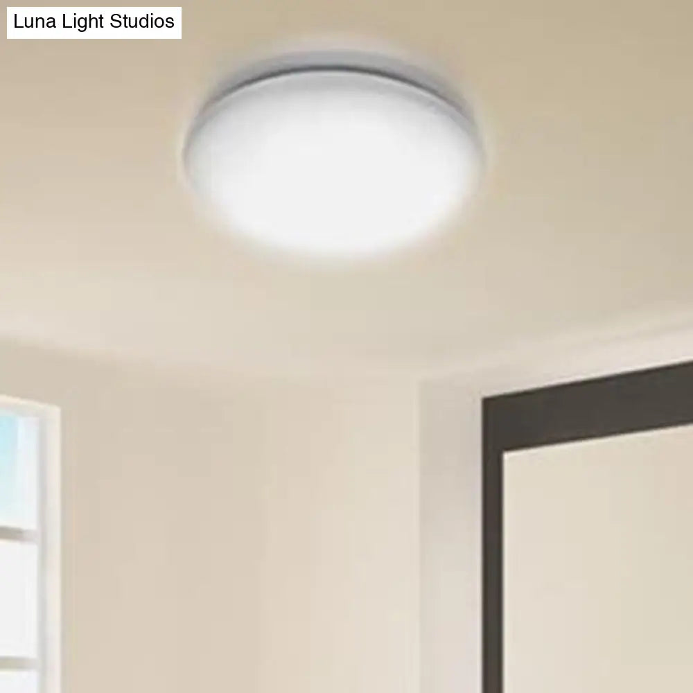 Modern Round Flush Ceiling Light With Acrylic Design - Led Mount Fixture White / 13.5 A