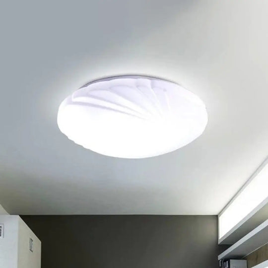 Modern Round Flush Ceiling Light With Acrylic Design - Led Mount Fixture White / 13.5’ B