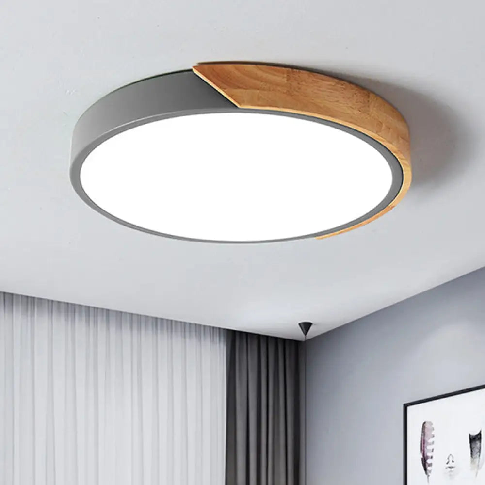 Modern Round Flush Mount Ceiling Light Fixtures For Bedrooms Grey / 12