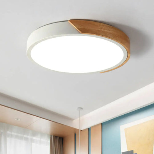 Modern Round Flush Mount Ceiling Light Fixtures For Bedrooms White / 12