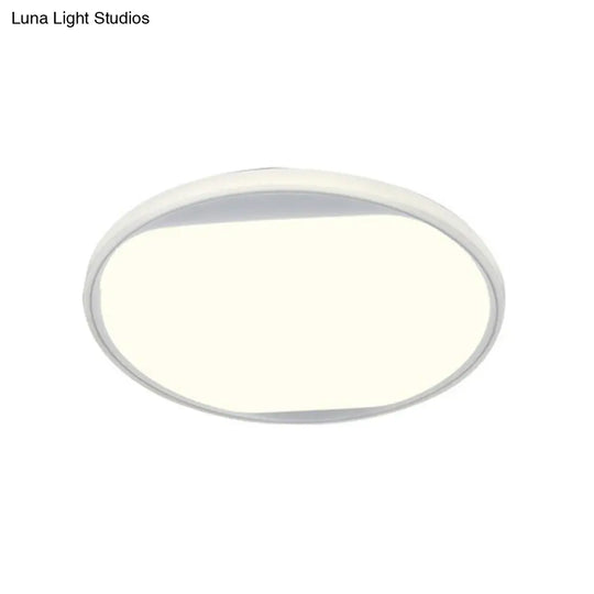 Modern Round Led Flush Mount Ceiling Light For Living Room White / Third Gear