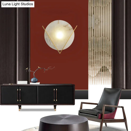 Modern Round Led Flush Wall Sconce With Gold Finish Ideal For Bedrooms Bathrooms And More!