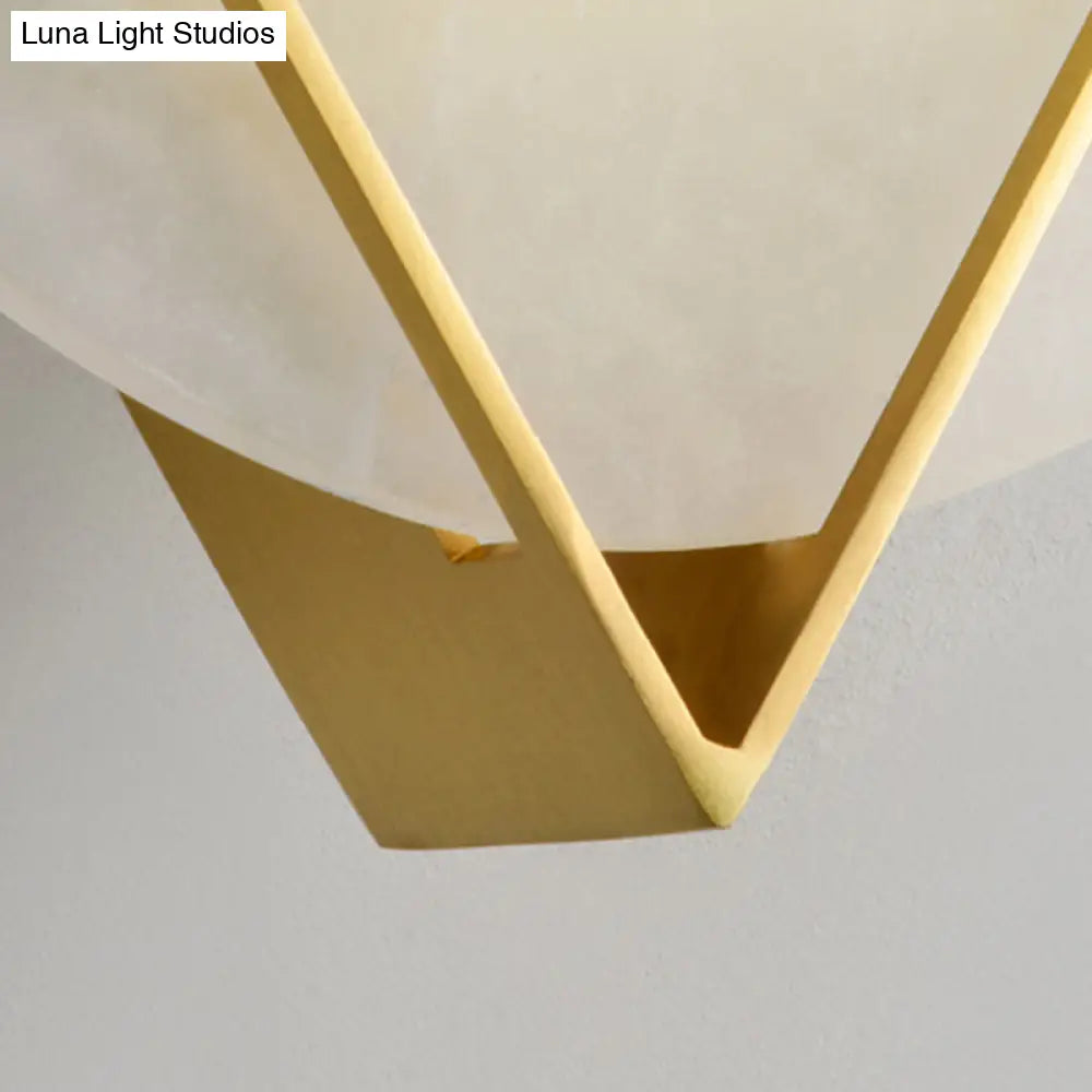 Modern Round Led Flush Wall Sconce With Gold Finish Ideal For Bedrooms Bathrooms And More!