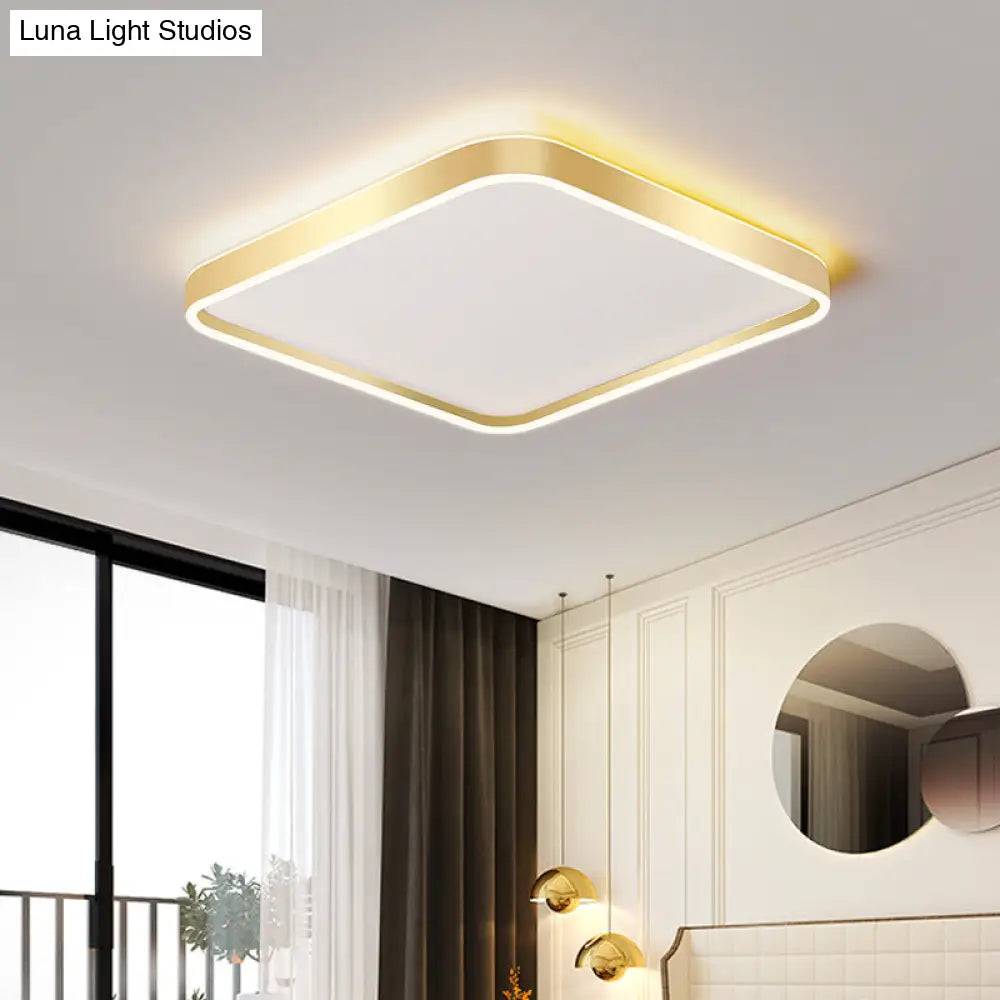 Modern Round Shade Led Flush Mount Acrylic Ceiling Lighting For Living Room