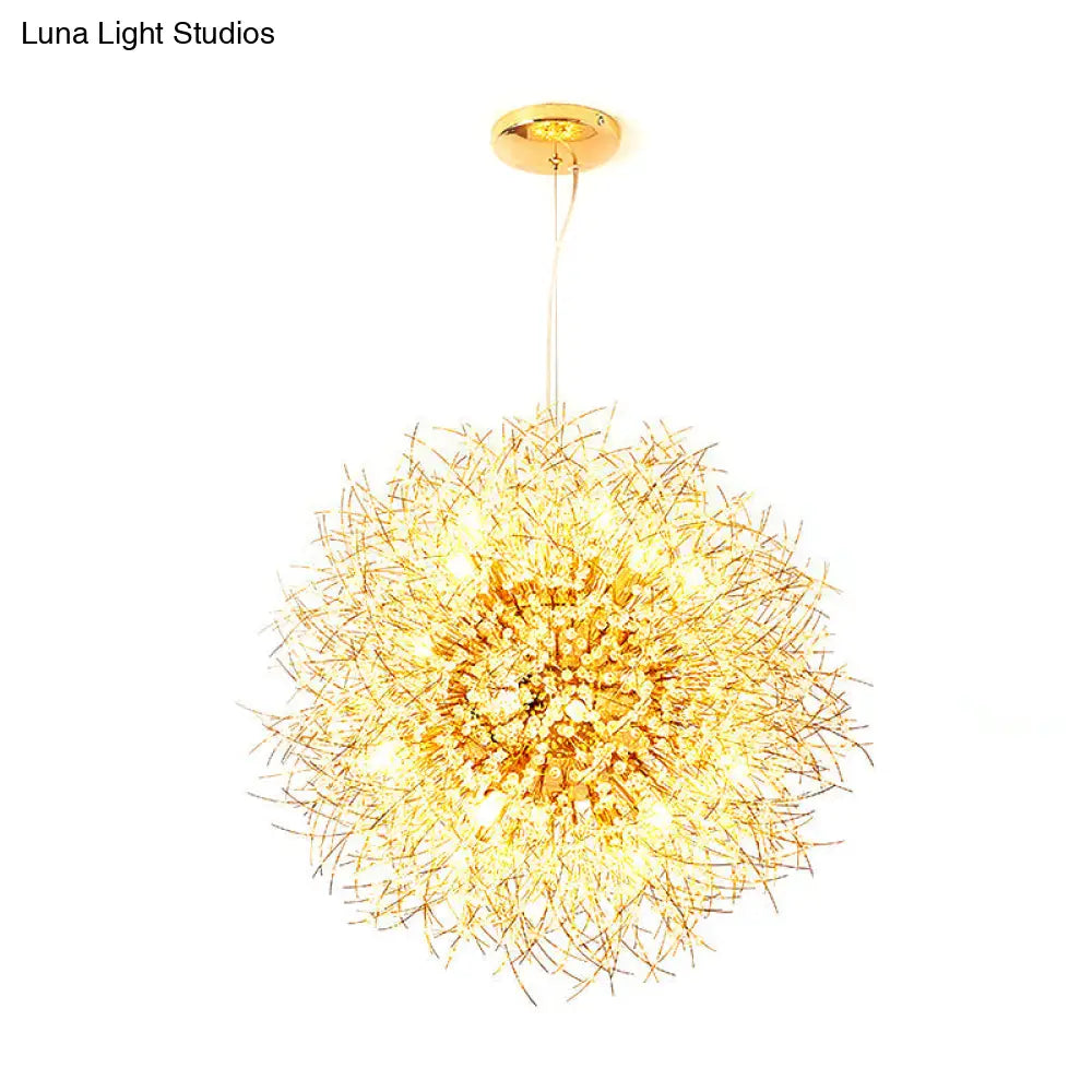 Modern Silver Dandelion Pendant Light For Cafe Restaurant