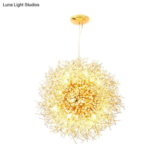 Modern Silver Dandelion Pendant Light For Cafe Restaurant