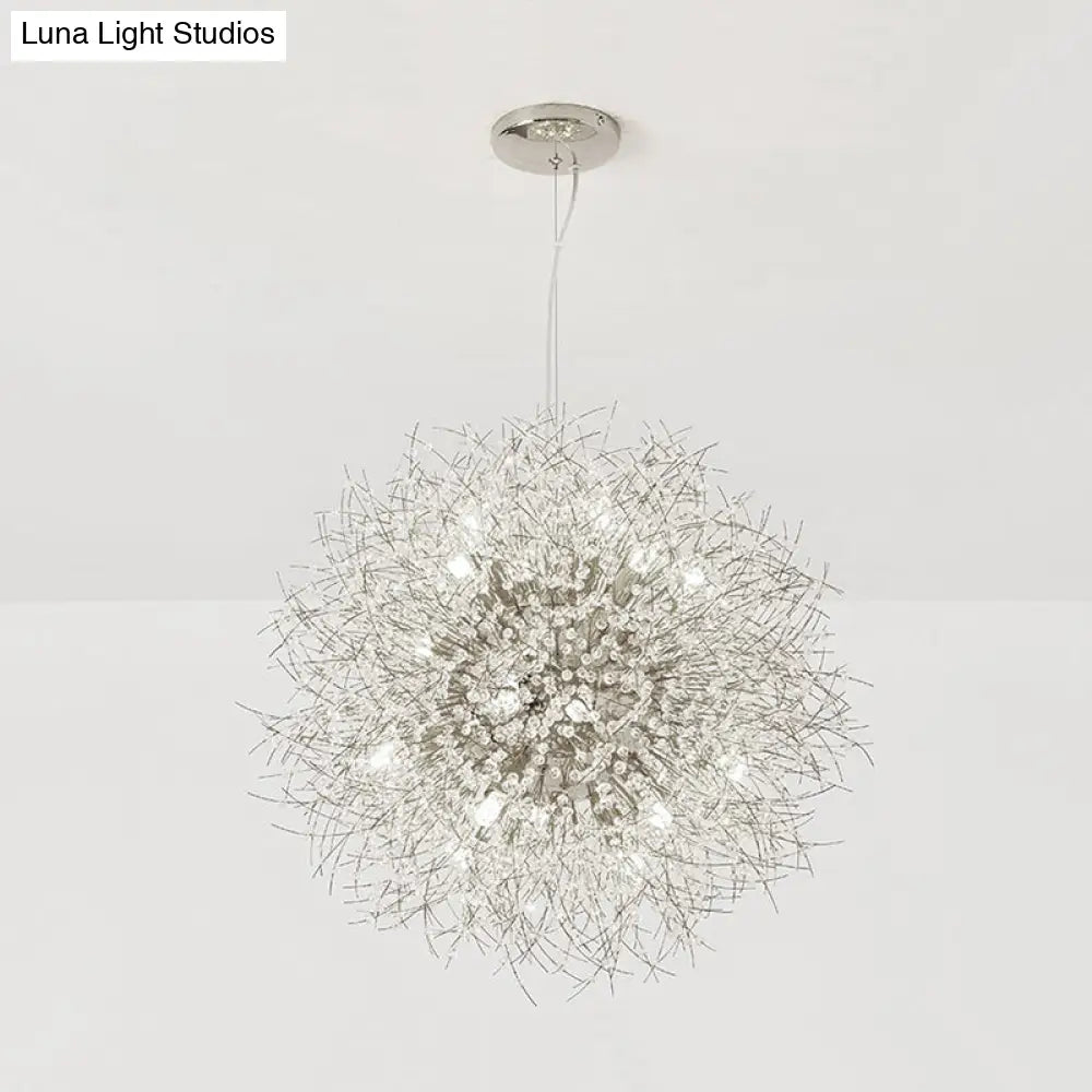 Modern Silver Dandelion Pendant Light For Cafe Restaurant