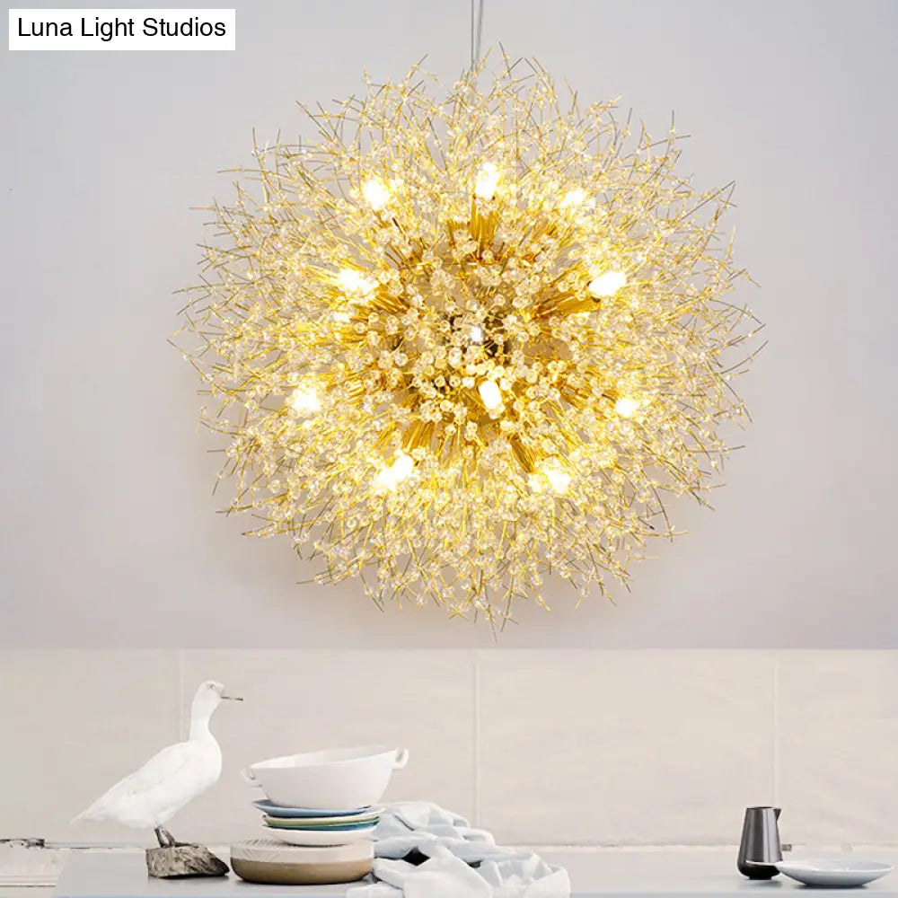 Modern Silver Dandelion Pendant Light For Cafe Restaurant