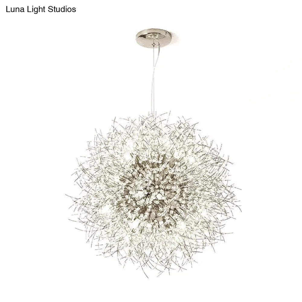 Modern Silver Dandelion Pendant Light For Cafe Restaurant