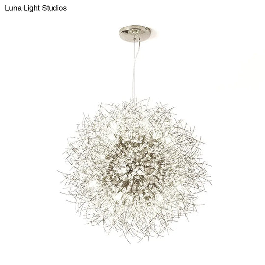 Modern Silver Dandelion Pendant Light For Cafe Restaurant