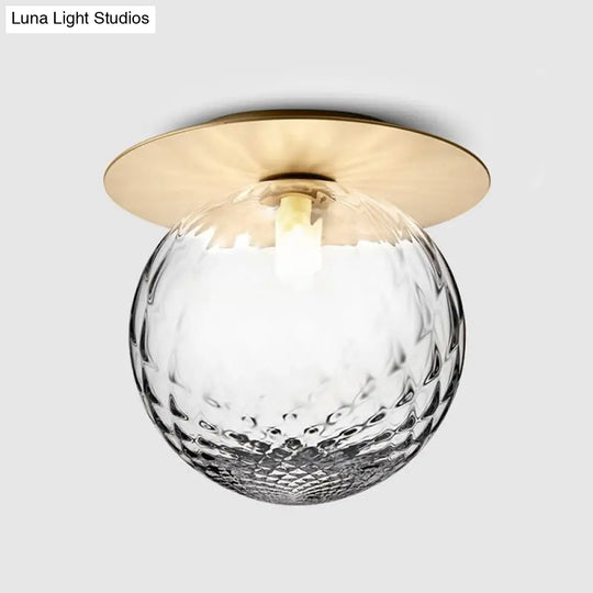 Modern Silver/Gold Finish Orbit Flush Mount Ceiling Light With White/Clear Glass Shade