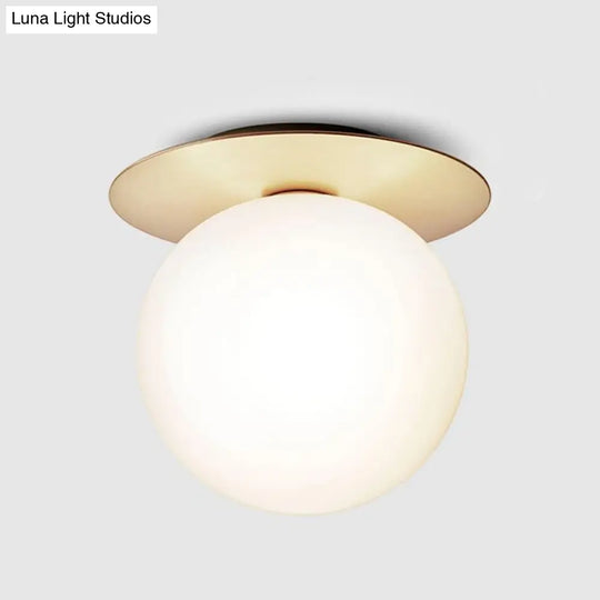 Modern Silver/Gold Finish Orbit Flush Mount Ceiling Light With White/Clear Glass Shade