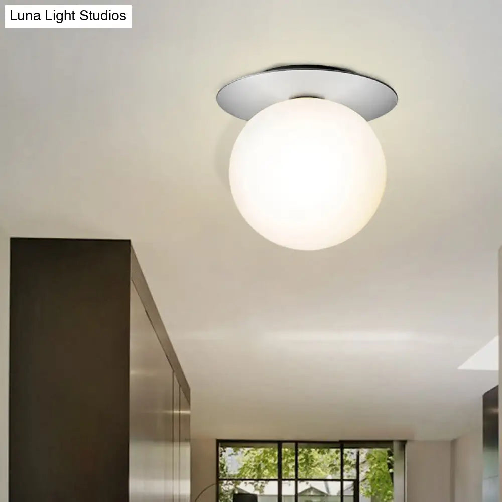 Modern Silver/Gold Finish Orbit Flush Mount Ceiling Light With White/Clear Glass Shade Silver /