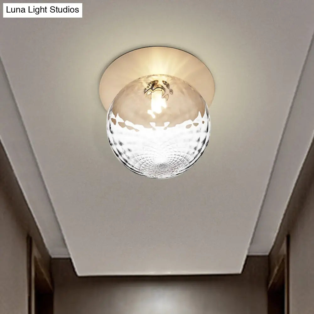 Modern Silver/Gold Finish Orbit Flush Mount Ceiling Light With White/Clear Glass Shade Gold / Clear