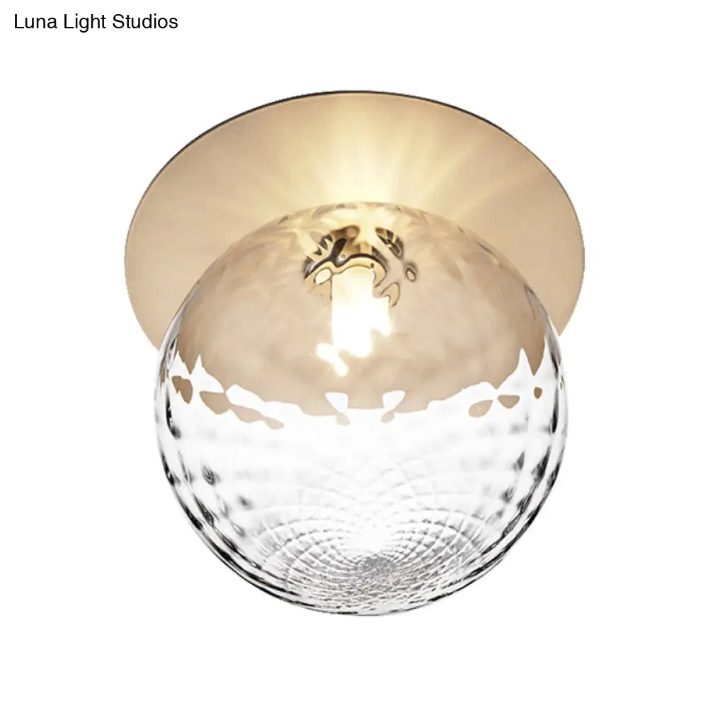 Modern Silver/Gold Finish Orbit Flush Mount Ceiling Light With White/Clear Glass Shade