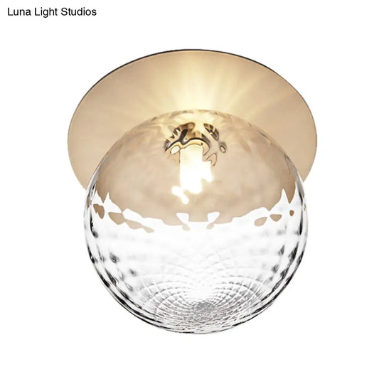 Modern Silver/Gold Finish Orbit Flush Mount Ceiling Light With White/Clear Glass Shade