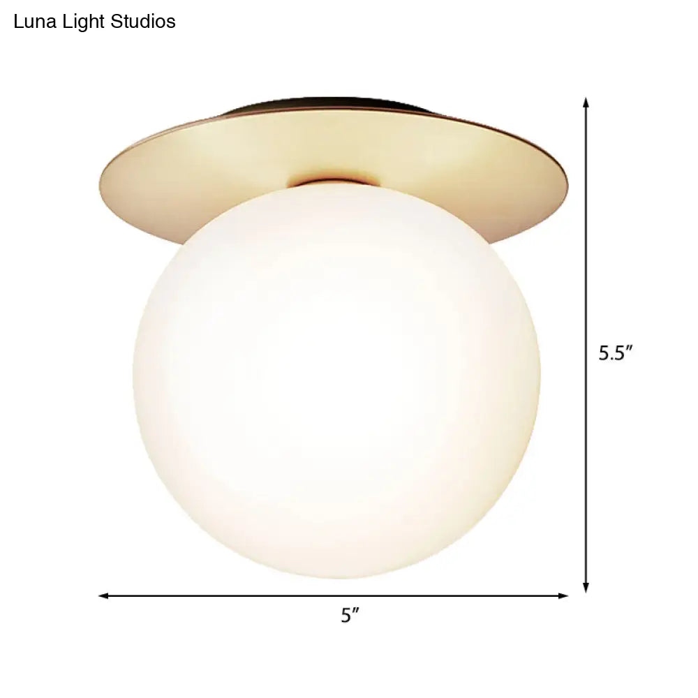 Modern Silver/Gold Finish Orbit Flush Mount Ceiling Light With White/Clear Glass Shade