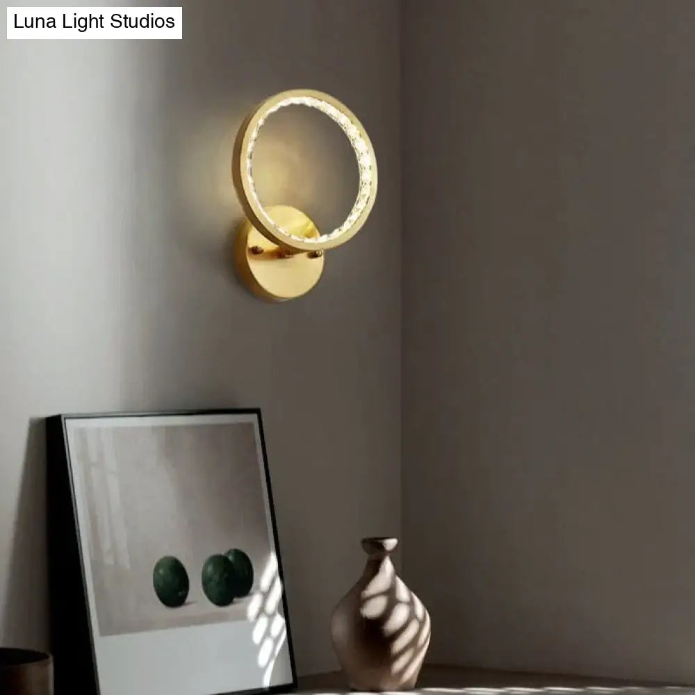 Modern Simple Bedroom Bedside Copper Wall Lamp Lamps