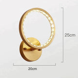 Modern Simple Bedroom Bedside Copper Wall Lamp Lamps