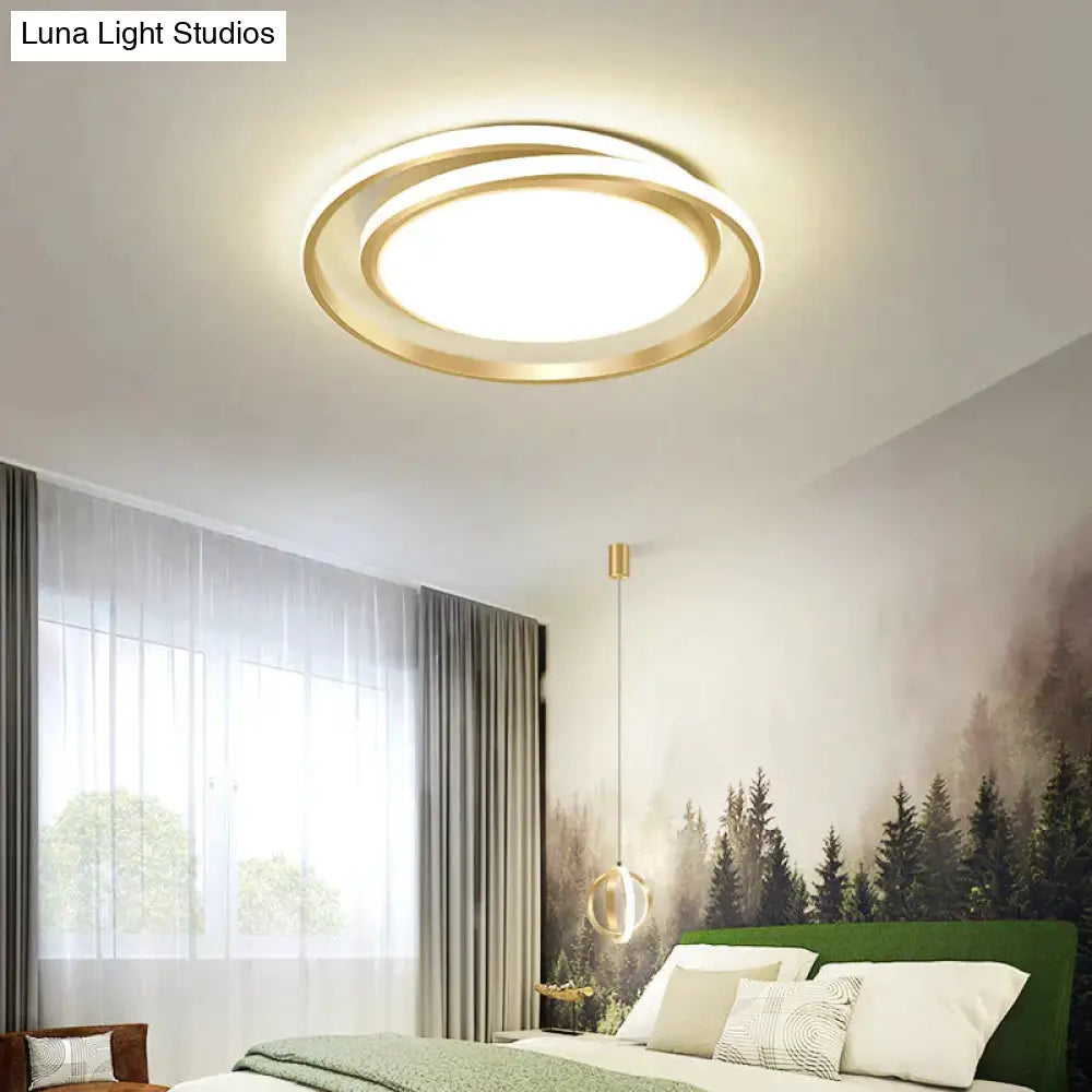 Modern Simple Bedroom Creative Circular Led Ceiling Lamp