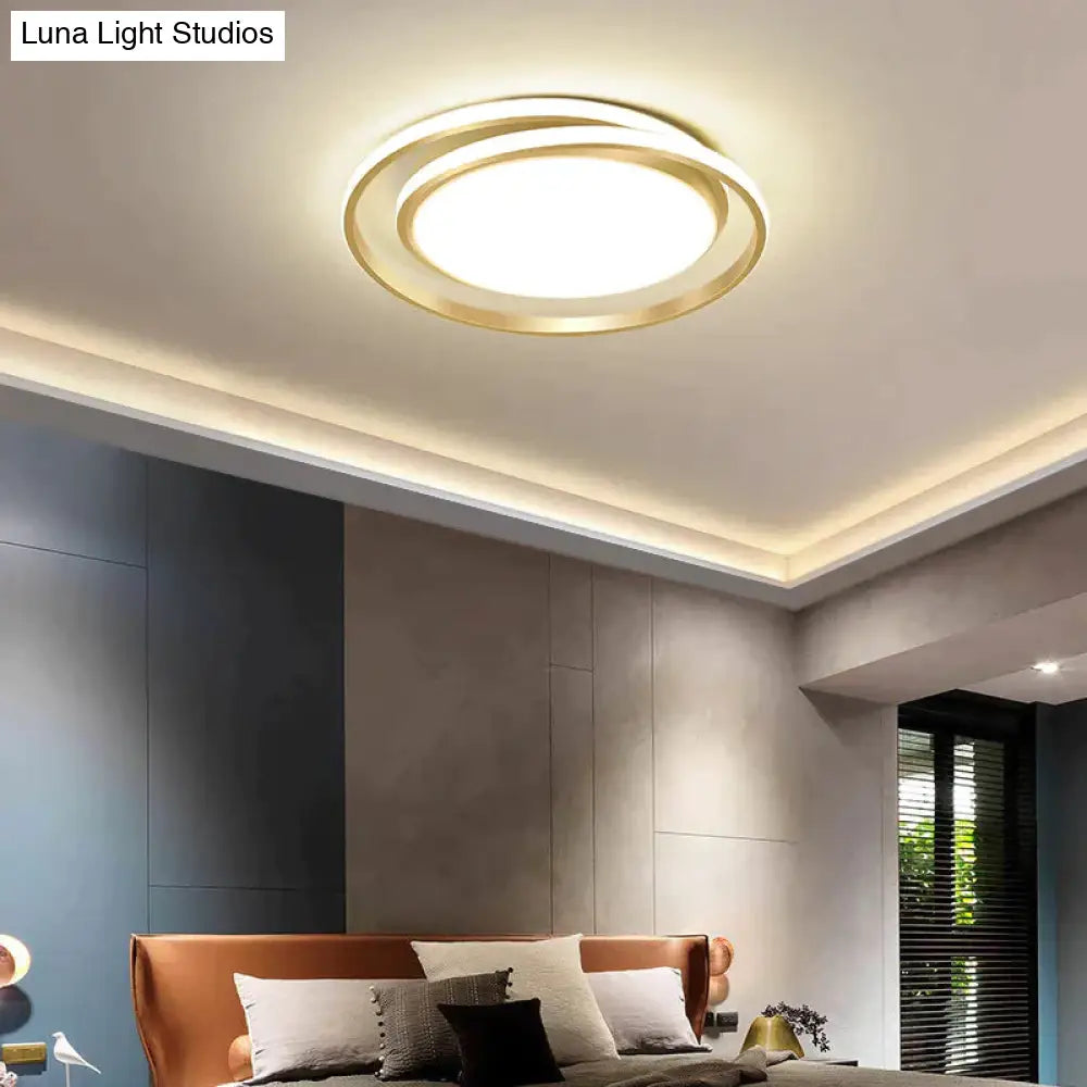 Modern Simple Bedroom Creative Circular Led Ceiling Lamp