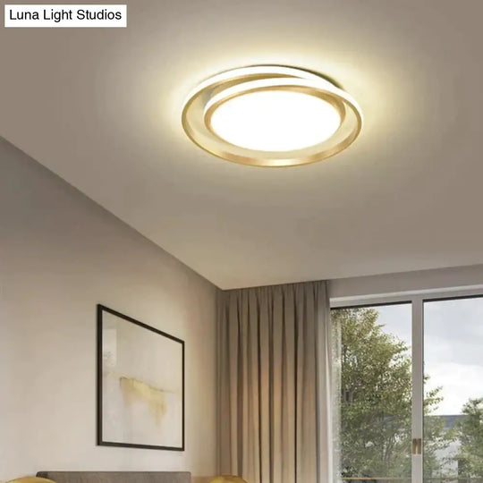 Modern Simple Bedroom Creative Circular Led Ceiling Lamp