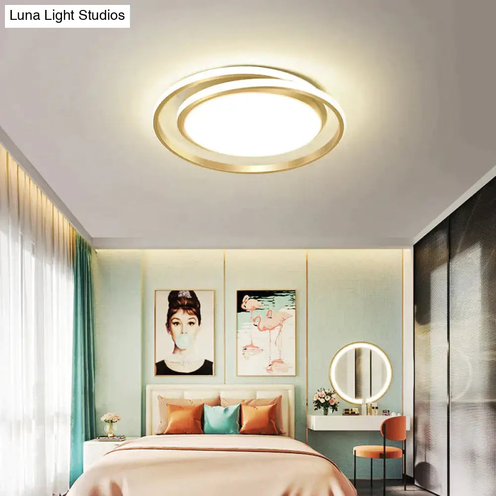 Modern Simple Bedroom Creative Circular Led Ceiling Lamp