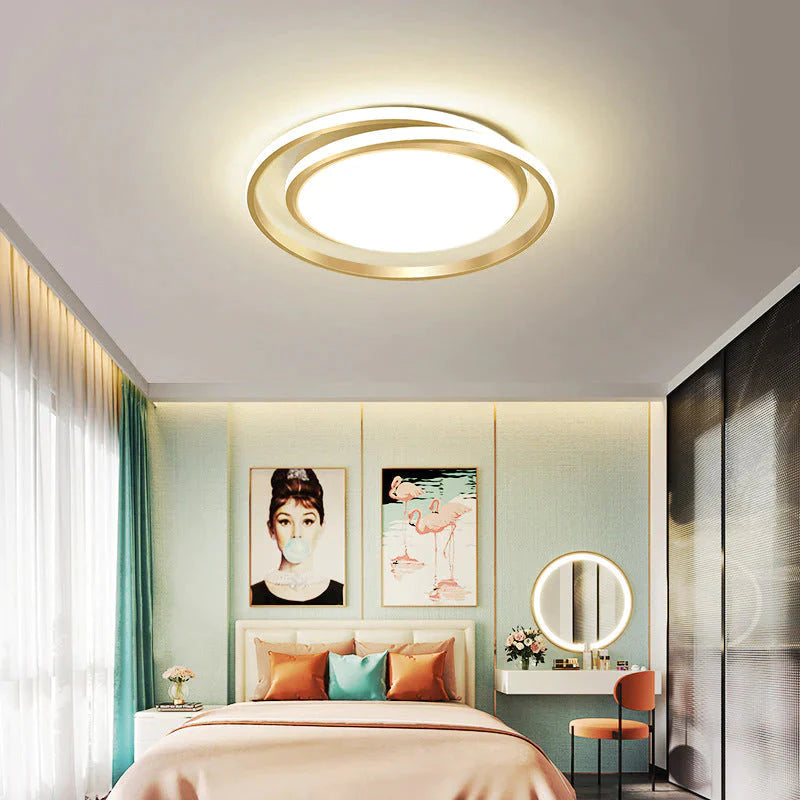 Modern Simple Bedroom Creative Circular LED Ceiling Lamp