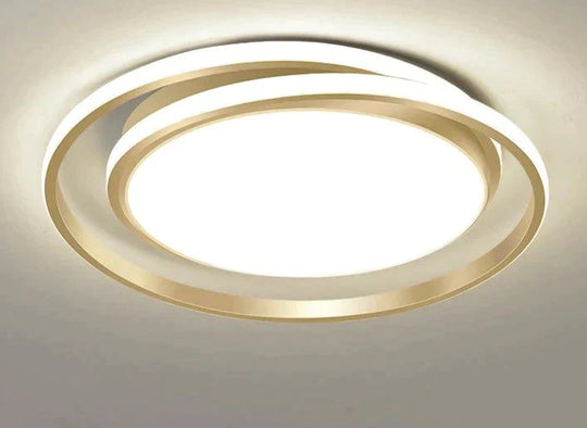 Modern Simple Bedroom Creative Circular Led Ceiling Lamp Warm Light / 45*5Cm