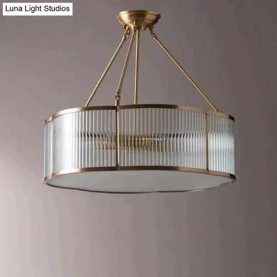 Modern Simple Bedroom Dining Room Light Copper Ceiling Lamp