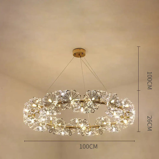 Modern Simple Bedroom Restaurant Light Luxury Crystal Creative Personality Living Room Round