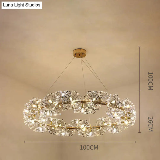 Modern Simple Bedroom Restaurant Light Luxury Crystal Creative Personality Living Room Round