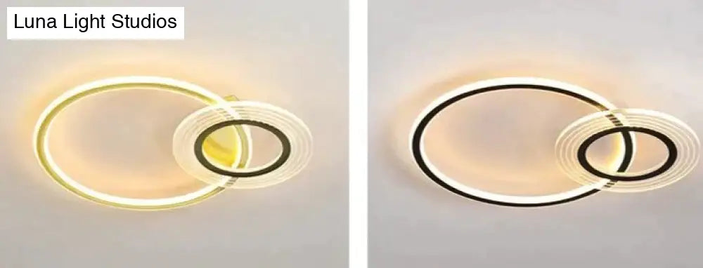 Modern Simple Circle Warm Room Living Led Ceiling Lamp