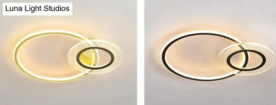 Modern Simple Circle Warm Room Living Led Ceiling Lamp