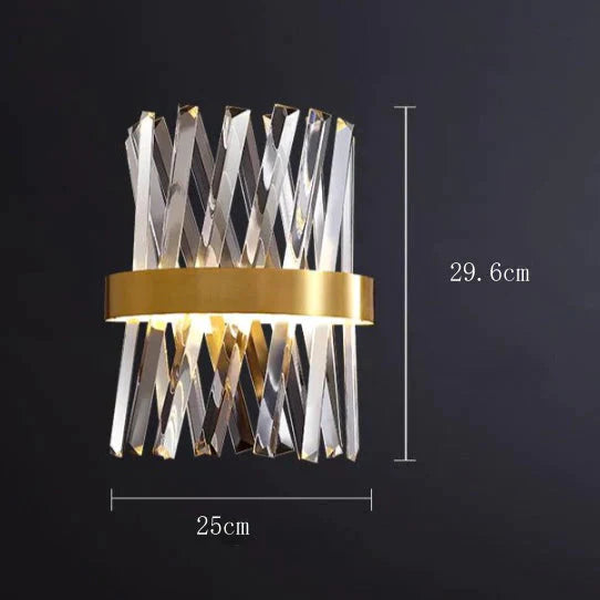 Modern Simple Corridor Crystal Copper Wall Lamp