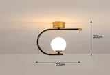Modern Simple Corridor Lamp Circular Ceiling Black Warm Light