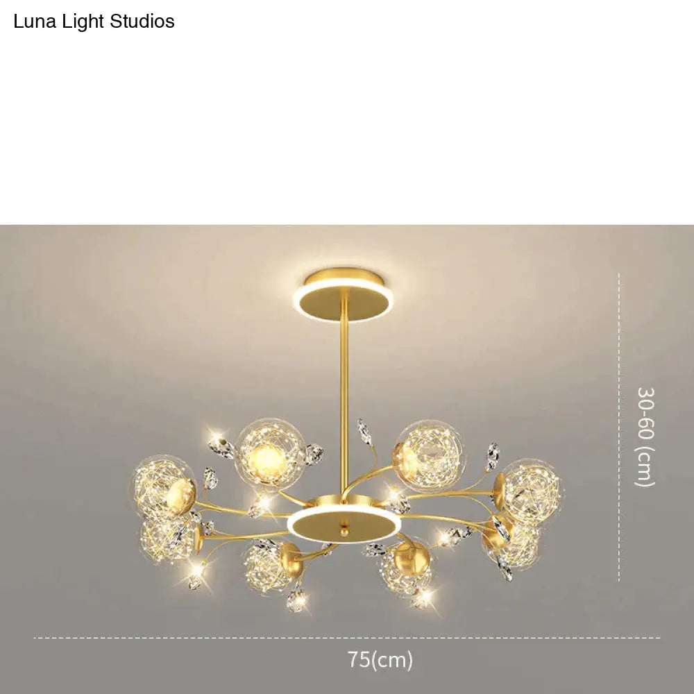 Modern Simple Crystal Living Room Dining Lamp Hanging Pendant