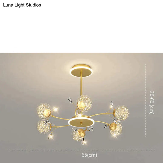 Modern Simple Crystal Living Room Dining Lamp Hanging Pendant