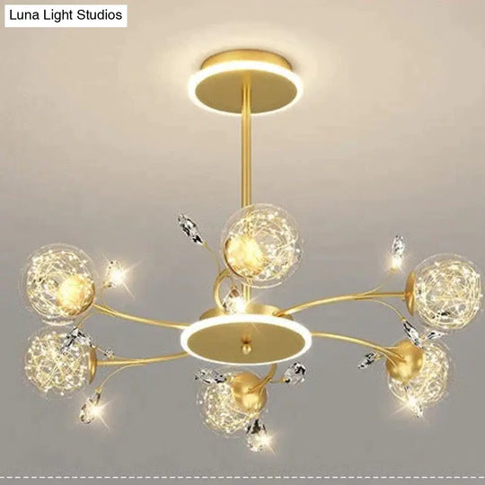 Modern Simple Crystal Living Room Dining Lamp Hanging Pendant