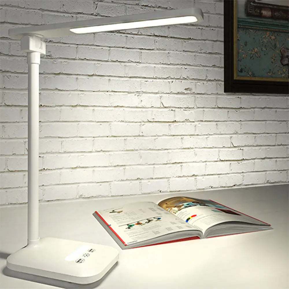 Modern Simple Led Desk Lamp For Reading With 5W Bedside Lighting In White - Usb/Plug-In Option / Usb