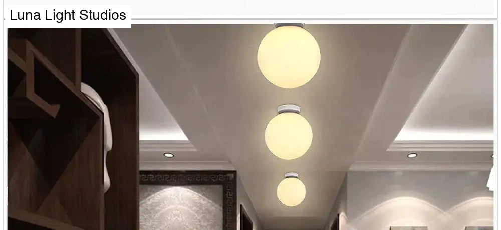 Modern Simple Milk White Ball Led Ceiling Lamp