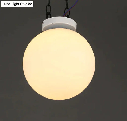 Modern Simple Milk White Ball Led Ceiling Lamp