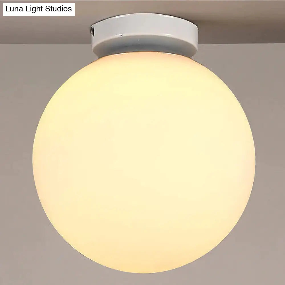 Modern Simple Milk White Ball Led Ceiling Lamp