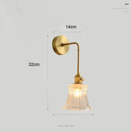 Modern Simple Nordic Living Room Bedroom Copper Wall Lamp D / Without bulb Copper Wall Lamps