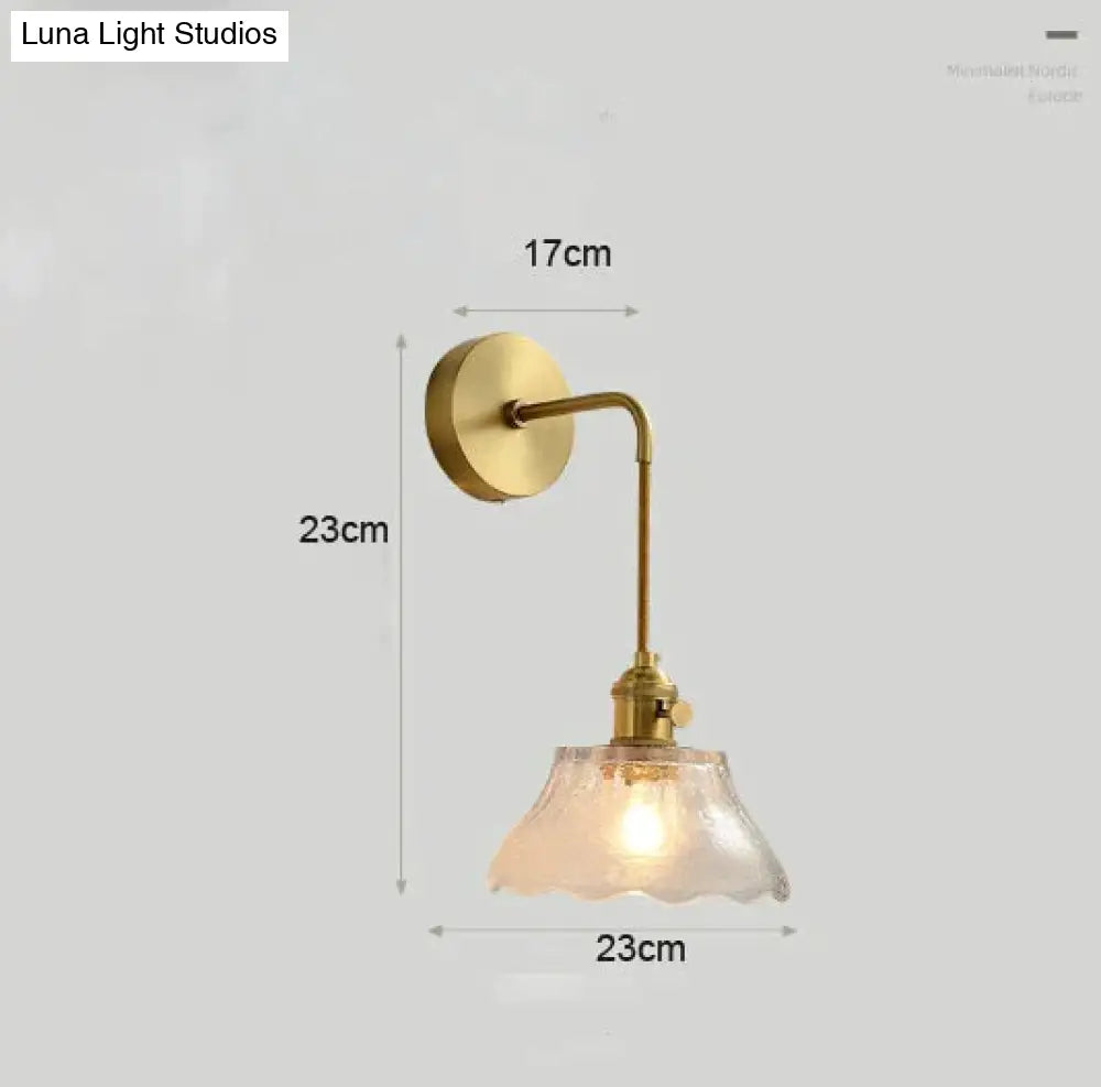 Modern Simple Nordic Living Room Bedroom Copper Wall Lamp B / Without Bulb Lamps