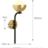 Modern Simple Room Corridor Living Room Copper Wall Lamp Black Copper Wall Lamps