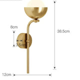 Modern Simple Room Corridor Living Room Copper Wall Lamp Golden Copper Wall Lamps