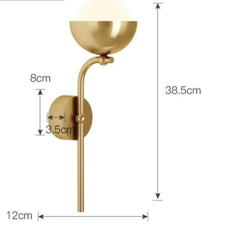 Modern Simple Room Corridor Living Room Copper Wall Lamp Golden Copper Wall Lamps