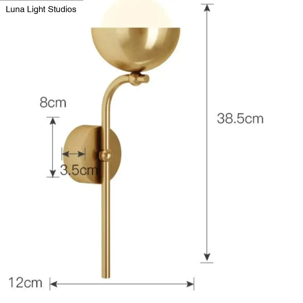 Modern Simple Room Corridor Living Copper Wall Lamp Golden Lamps
