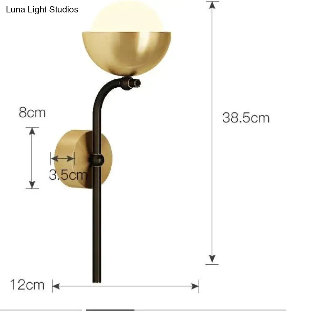 Modern Simple Room Corridor Living Copper Wall Lamp Black Lamps